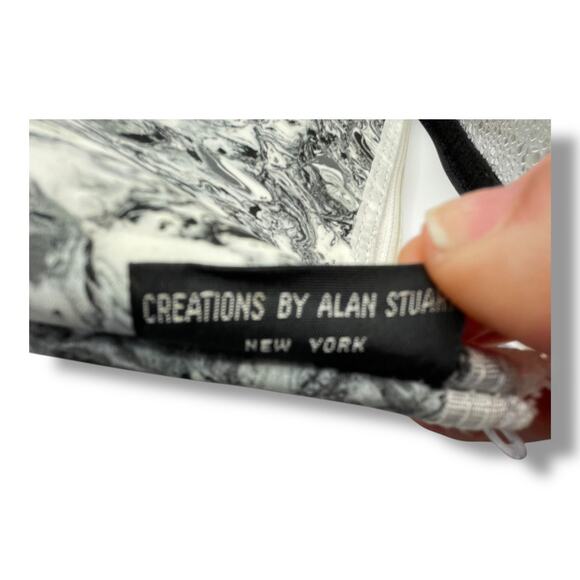 Vintage Creations by Alan Stuart New York  Makeup Bag Marble Print Cosmetic1990s - Picture 8 of 13